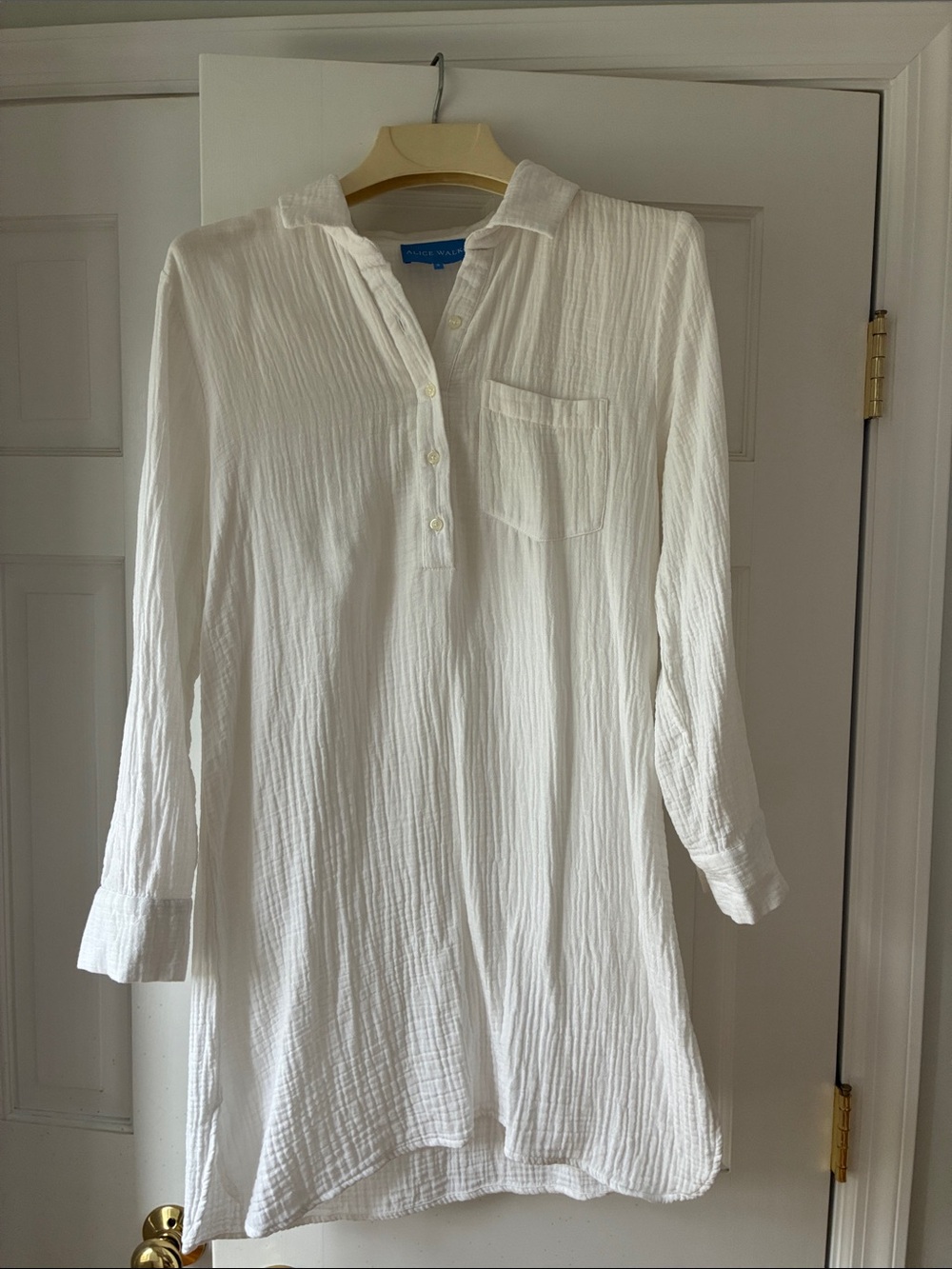 Alice Walk EUC 100% Cotton White Gauze Dress